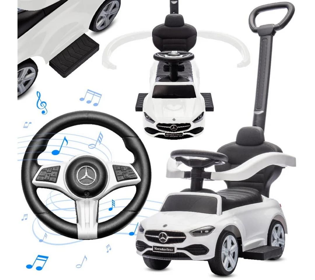 COIL Rutscherauto Mercedes AMG Weiß 3in1 mit Führungsgriﬀ - Bild 2