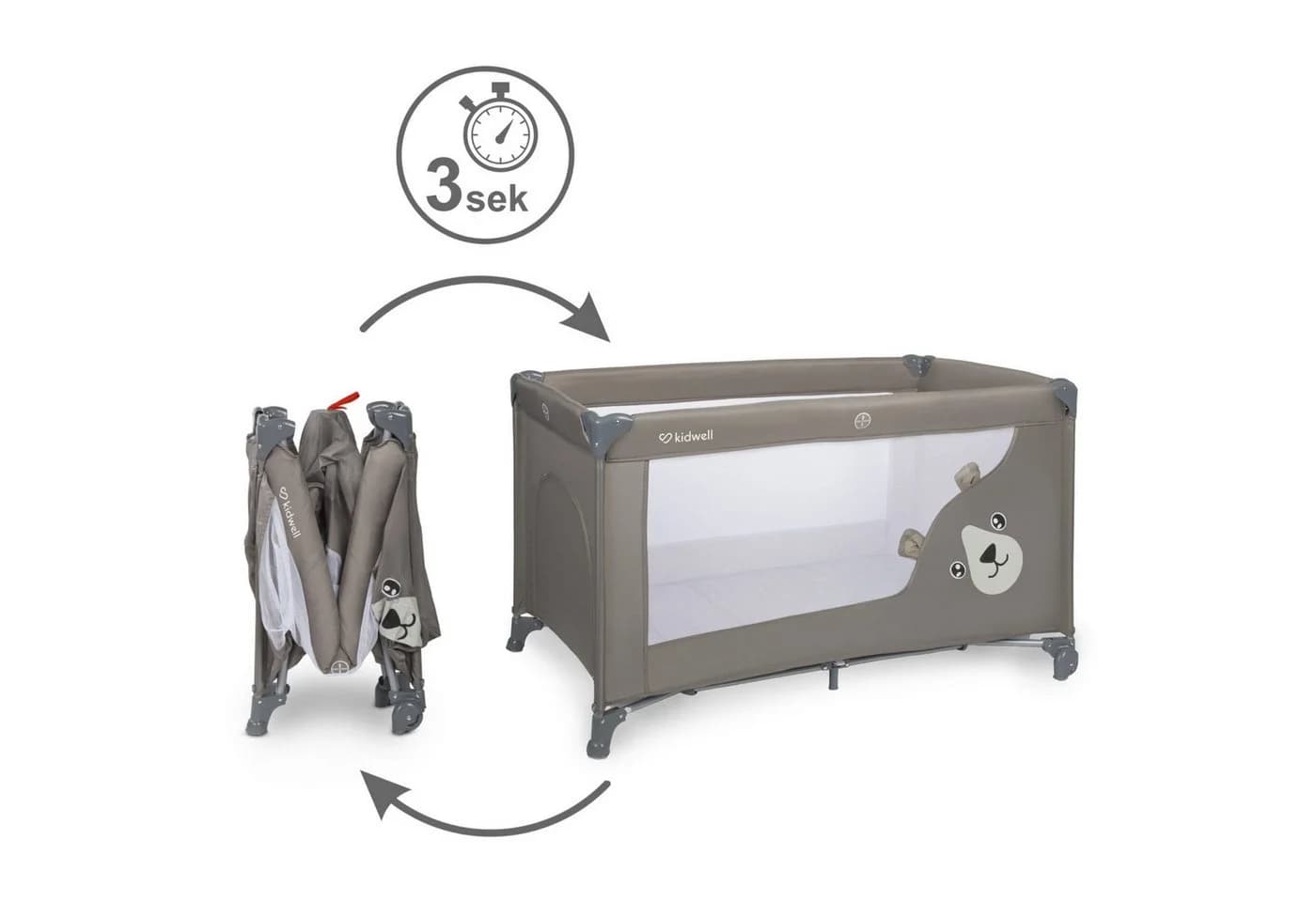 COIL Reisebett BLISSY Beige mit Seiteneingang & LockGuard - Bild 4