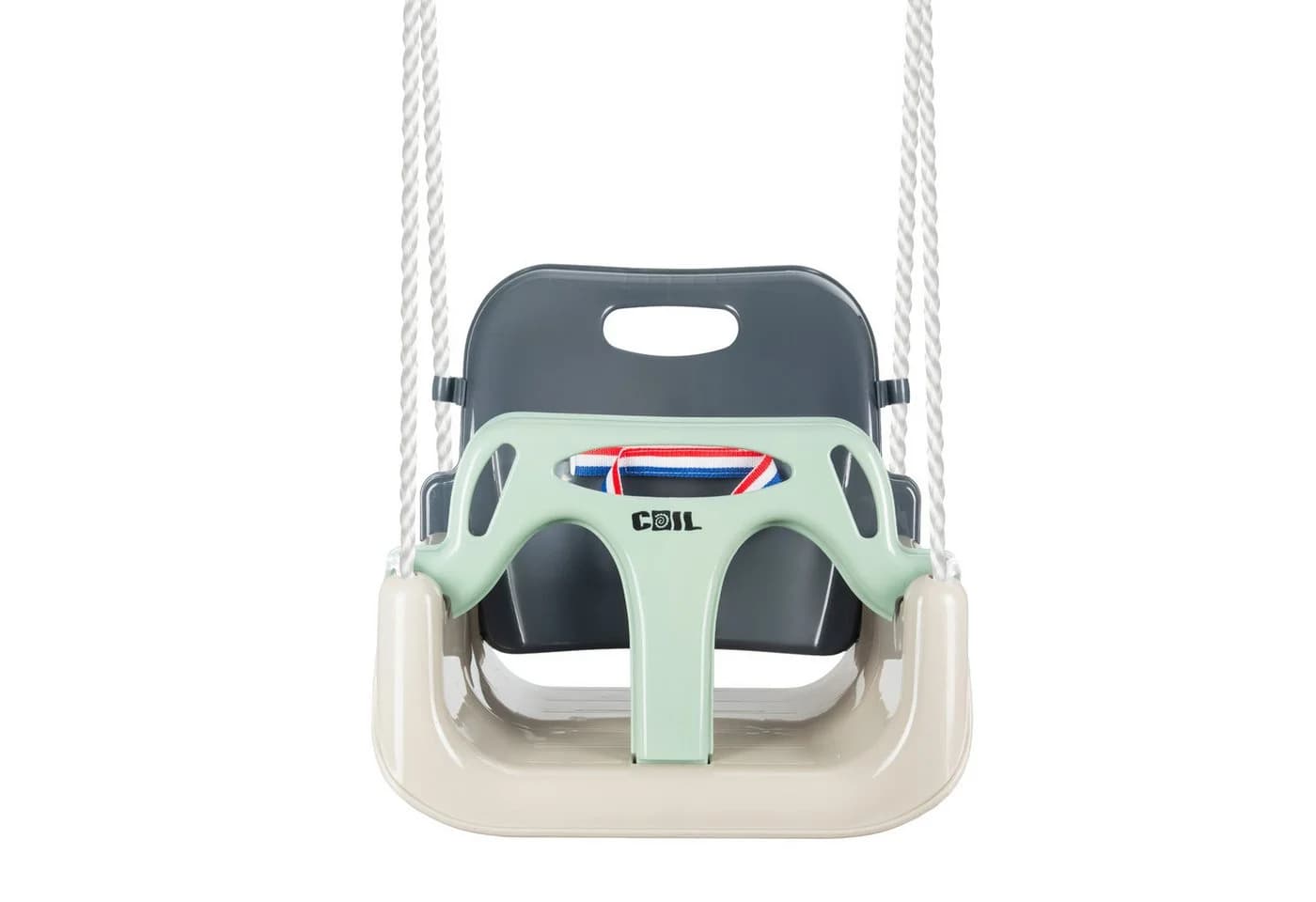 COIL Babyschaukel 3in1 Grün mit Sicherheitsgurt und Rückenlehne - Bild 3
