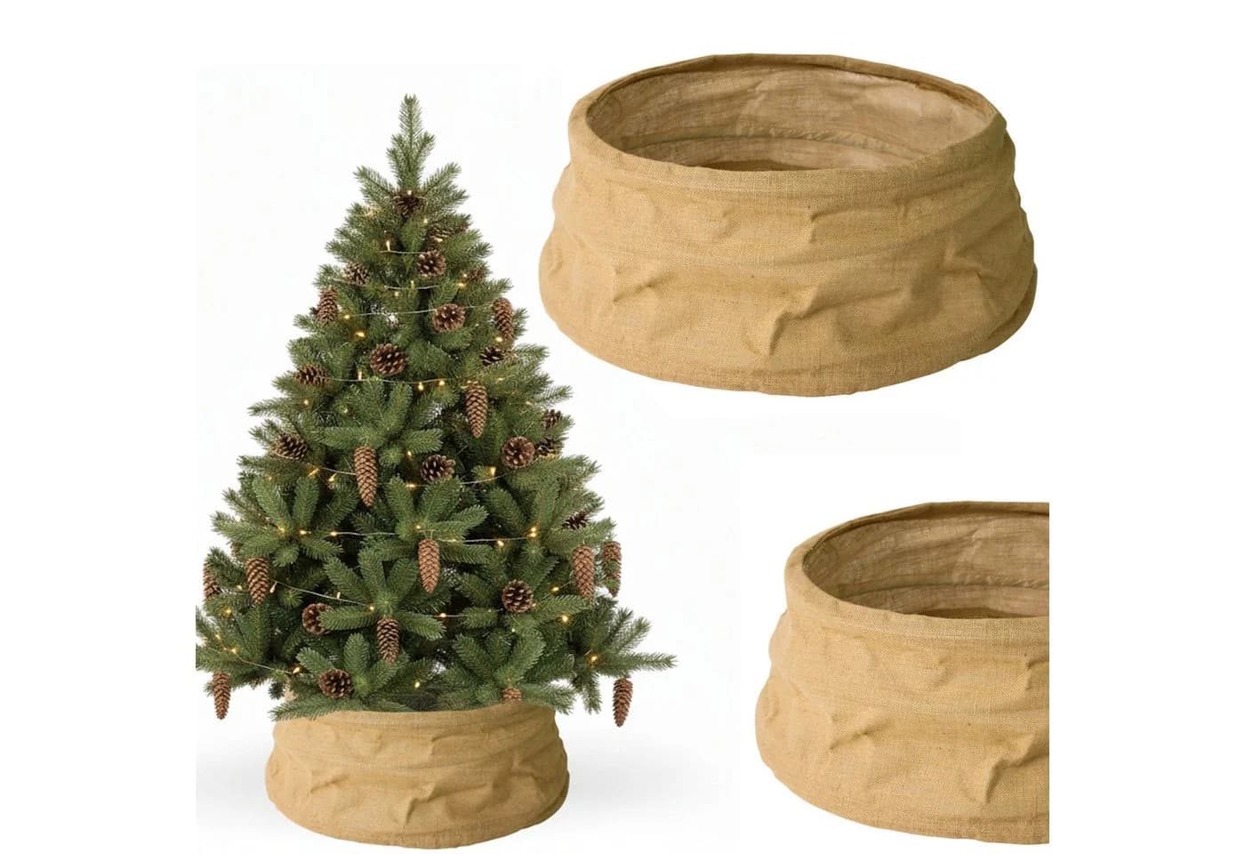 COIL Weihnachtsbaumdecke Beige Jute - Bild 2