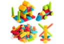 COIL Steckspielzeug, Bausteine in Borstenform, Igelblöcke Spielbauklötze, 100 St, STEM, Baukasten, sichere Bausteine, für Kinder ab 3 Jahren Bild 3