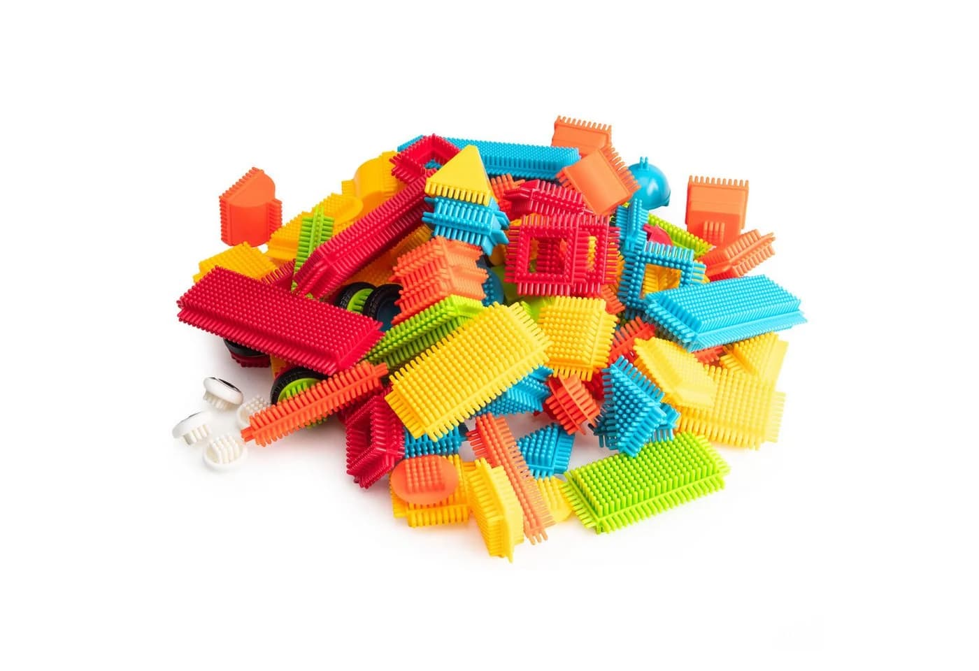 COIL Steckspielzeug, Bausteine in Borstenform, Igelblöcke Spielbauklötze, 100 St, STEM, Baukasten, sichere Bausteine, für Kinder ab 3 Jahren - Bild 4