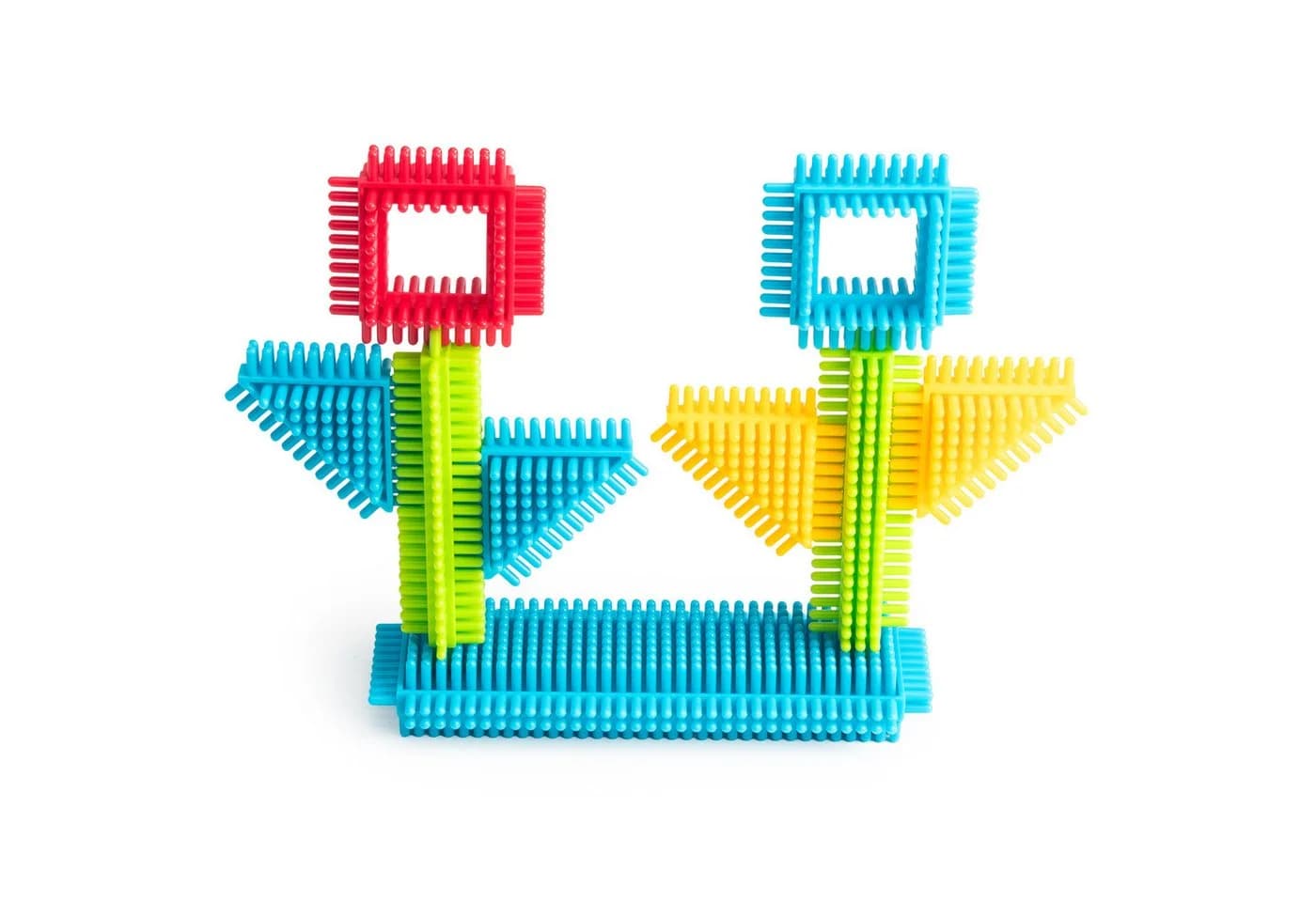 COIL Steckspielzeug, Bausteine in Borstenform, Igelblöcke Spielbauklötze, 100 St, STEM, Baukasten, sichere Bausteine, für Kinder ab 3 Jahren - Bild 5