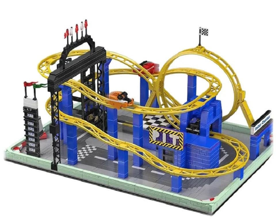 COIL Achterbahn Bausteinset 1707 Teile Motor inklusive