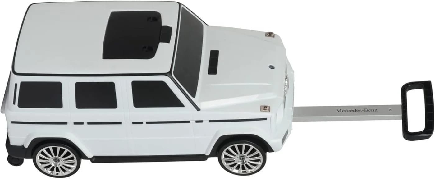 COIL Rutscherauto Kinderkoffer Mercedes Weiß