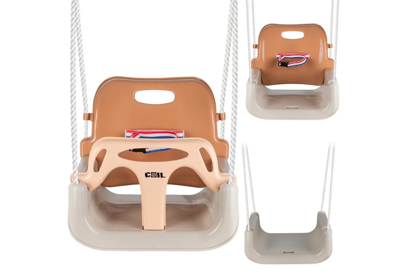 COIL Babyschaukel 3in1 Beige mit Sicherheitsgurt - Bild 2