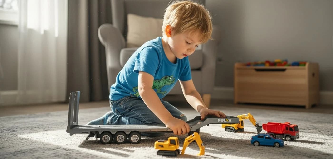 COIL RC-Truck Tieflader 1:18 Grau 73,5 cm Anhänger - Bild 4