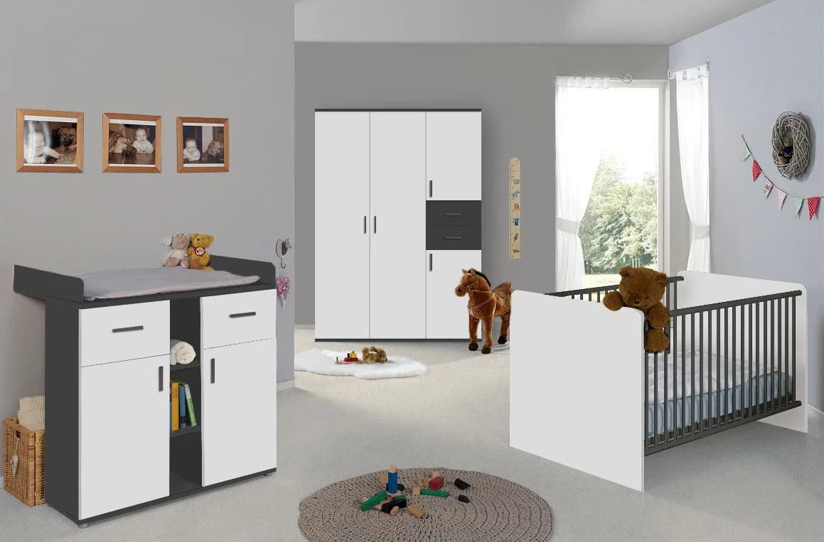 BMG Möbel Kinderkleiderschrank Elli 4-türig mit Schubladen - Bild 2