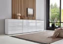 BMG Möbel Sideboard Mailand Set 12 Weiß Hochglanz Push-to-Open Bild 1