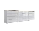 BMG Möbel Sideboard Mailand Set 12 Weiß Hochglanz Push-to-Open Bild 2