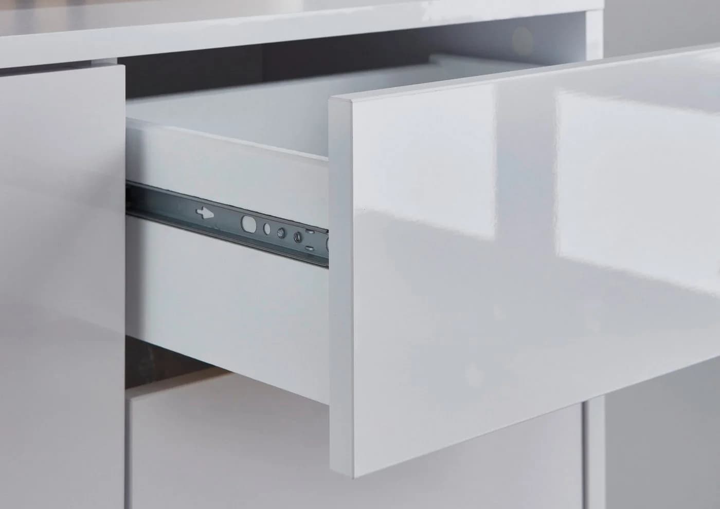 BMG Möbel Sideboard Mailand Set 12 Weiß Hochglanz Push-to-Open - Bild 4