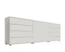 BMG Möbel Sideboard Mailand Set 4 Weiß Matt Grifflos Bild 2