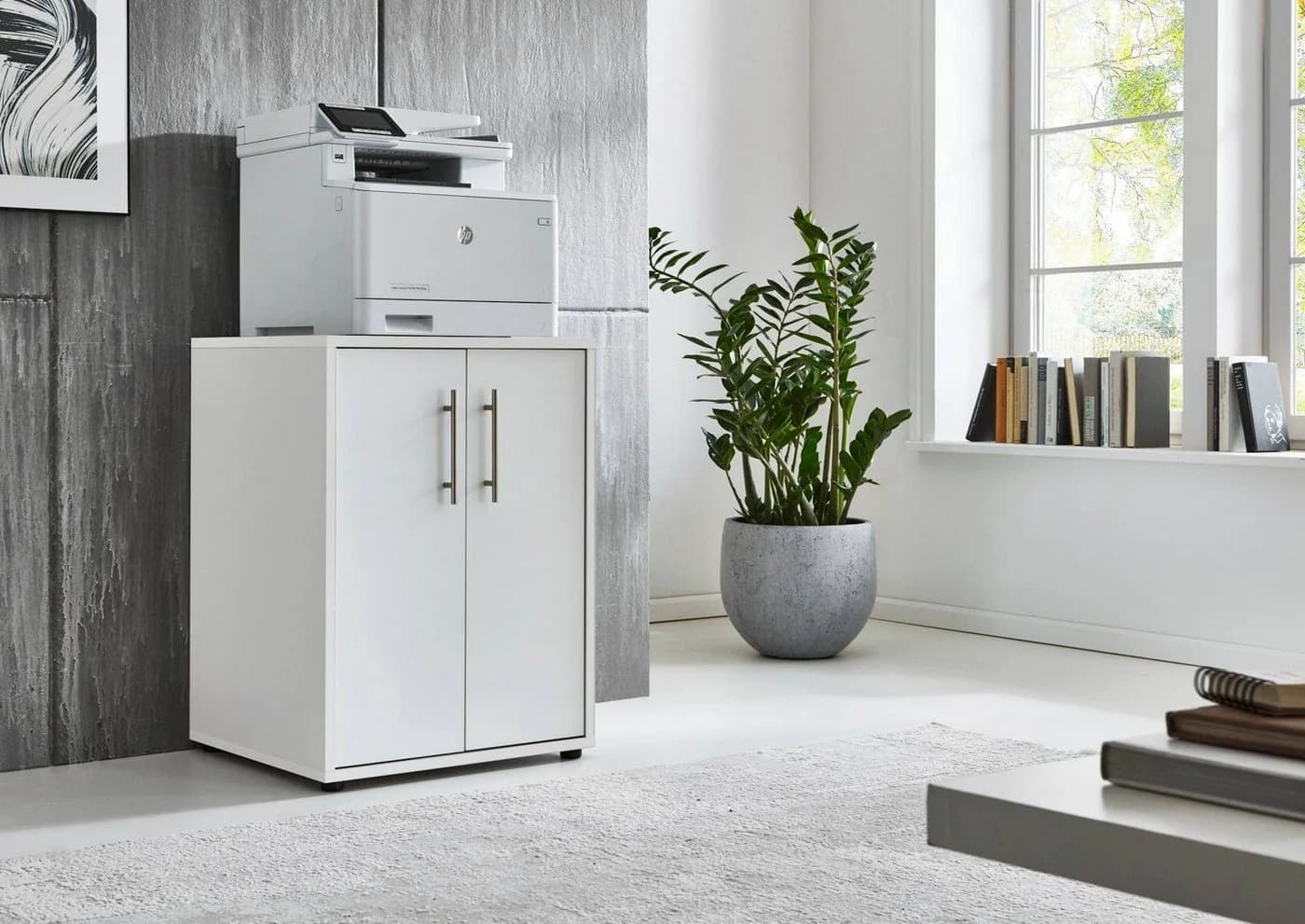 BMG Möbel Aktenschrank Druckerschrank Office Edition Weiß