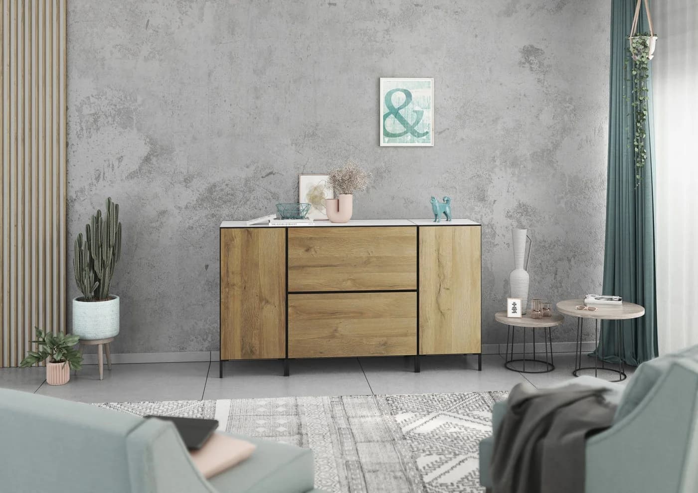BMG Möbel Sideboard Modul+ 4-tlg. Set mit Softclose - Bild 2