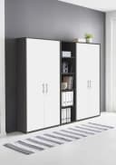 BMG Möbel Aktenschrank Set Office Edition 10 Weiß/Grau Bild 1
