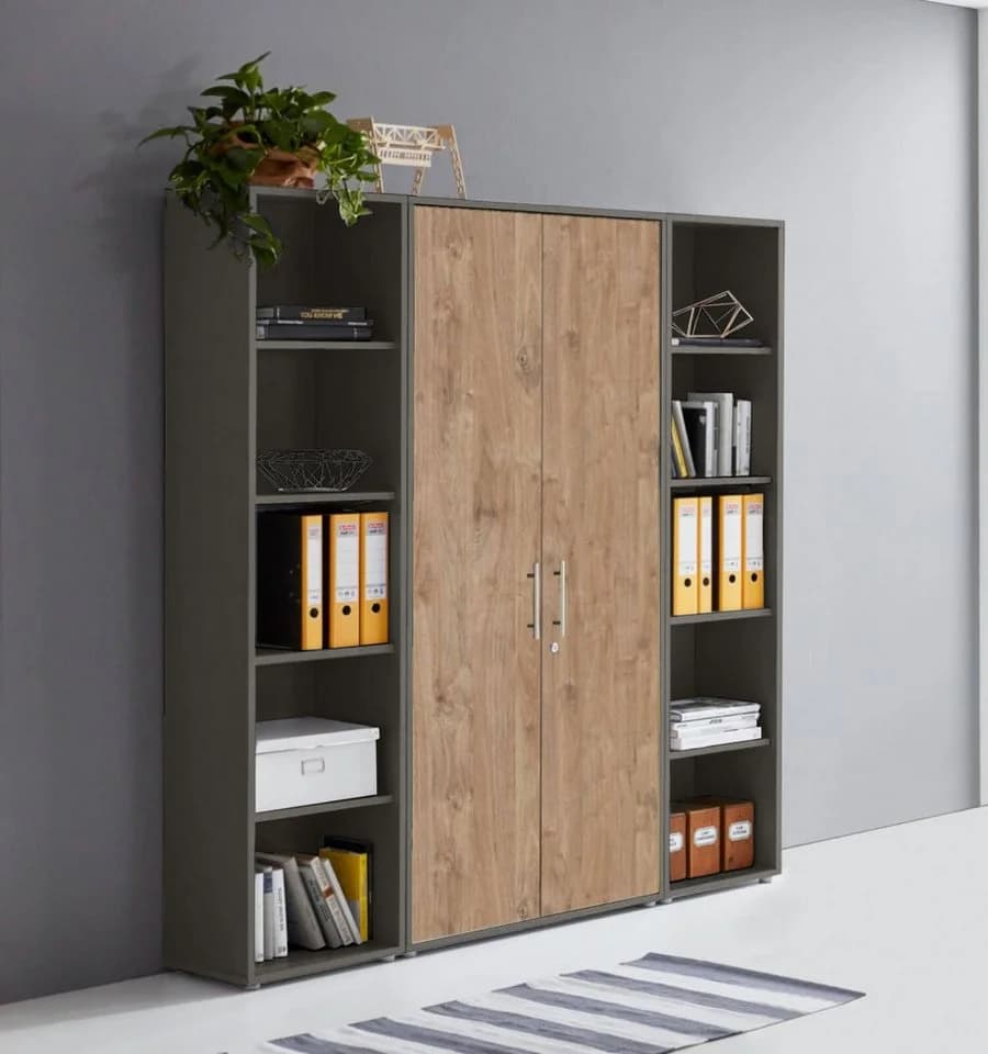 BMG Möbel Aktenschrank Office Edition 3 Schrankwand-Set 3-tlg. abschließbar