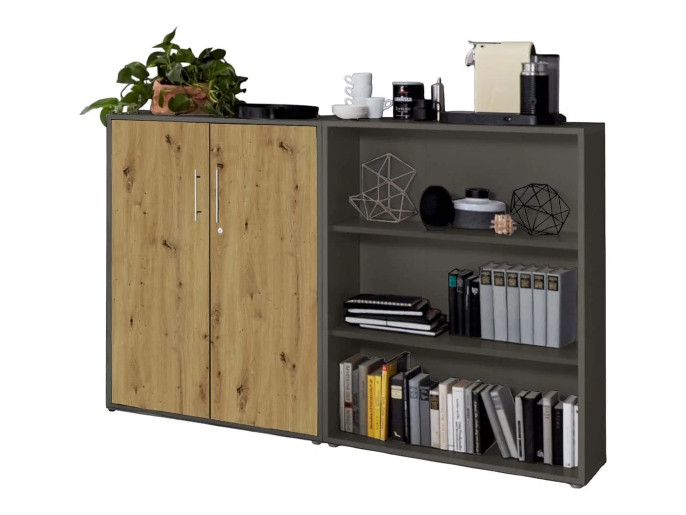 BMG Möbel Aktenschrank Office Edition Set 1 niedrig abschließbar - Bild 2