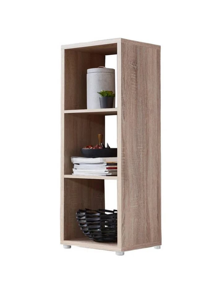 BMG Möbel Standregal NIZZA 3 Fächer Sonoma Eiche Modern - Bild 2