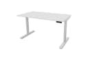 ASSMANN Y-Line Curved Schreibtisch Elektrisch Höhenverstellbar Silber Weiß Bild 2