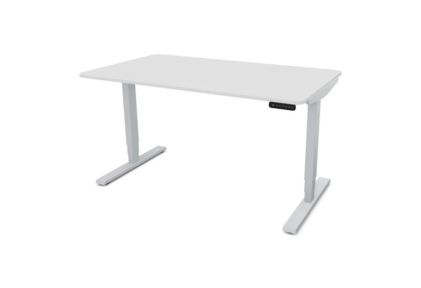 ASSMANN Y-Line Curved Schreibtisch Elektrisch Höhenverstellbar Silber Weiß - Bild 2