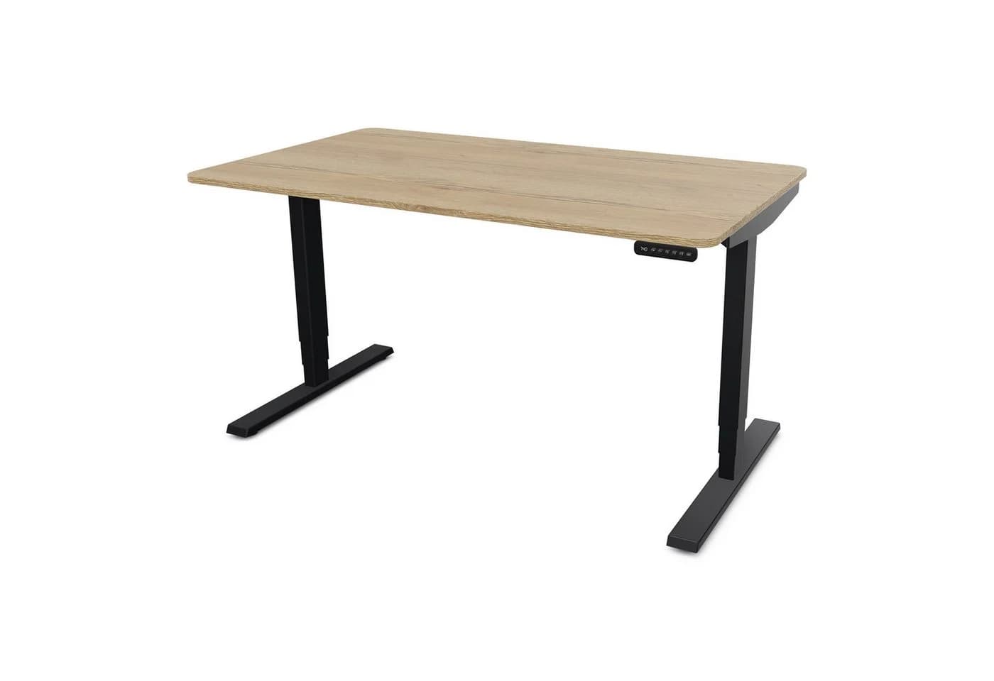 ASSMANN Büromöbel Schreibtisch Y-LINE Curved 120x70cm Schwarz Eiche Natura - Bild 2