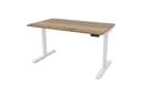 ASSMANN Y-LINE Curved Schreibtisch Weiß Eiche Tabak Elektrisch Höhenverstellbar Bild 2