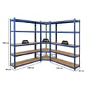 PROREGAL® Eckregal MegaDeal 1x Eckregal + 2x Schwerlastregal Ragnar Blau Bild 1