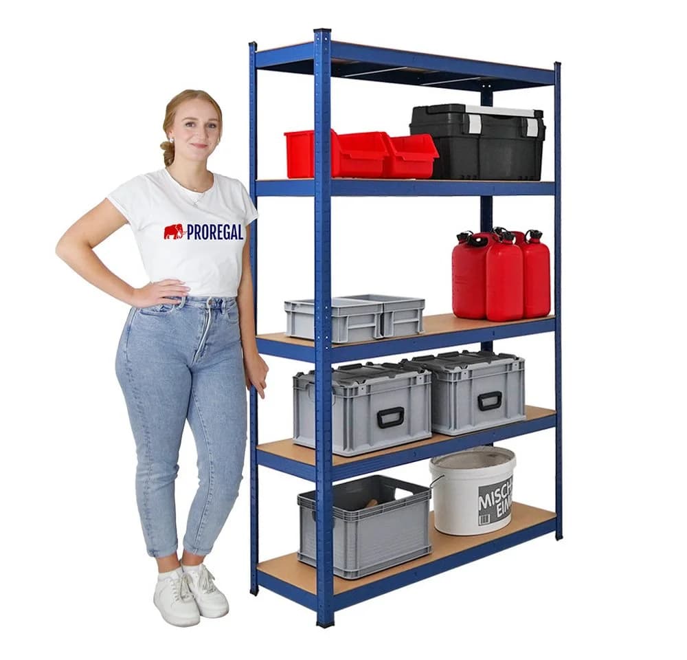PROREGAL® Eckregal MegaDeal 1x Eckregal + 2x Schwerlastregal Ragnar Blau - Bild 5