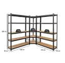 PROREGAL® Eckregal MegaDeal 1x Eckregal + 2x Schwerlastregal Ragnar Schwarz Bild 1