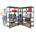 PROREGAL® Eckregal MegaDeal 1x Eckregal + 2x Schwerlastregal Schwarz Bild 3