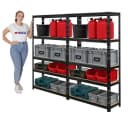 PROREGAL® Schwerlastregal APOLLO 2-tlg. Schwarz Stecksystem Bild 3