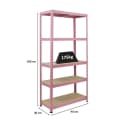 PROREGAL® Wohnregal PINK LADY 5 Ebenen Rosa Metall Bild 1