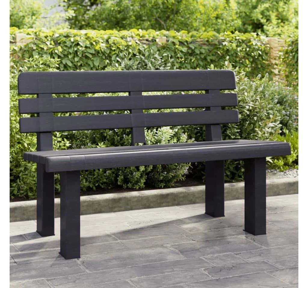 furnicato Gartenbank Anthrazit Stabil Bequem - Bild 2