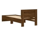 furnicato Bettgestell mit Kopfteil Braun Massivholz Bild 5