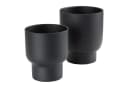 tinkaro Blumentopf Fulda Set Metall Schwarz Modern Bild 2