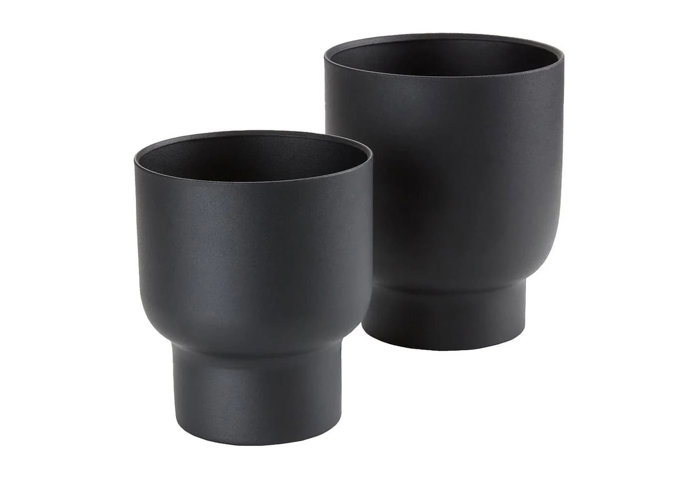 tinkaro Blumentopf Fulda Set Metall Schwarz Modern - Bild 2