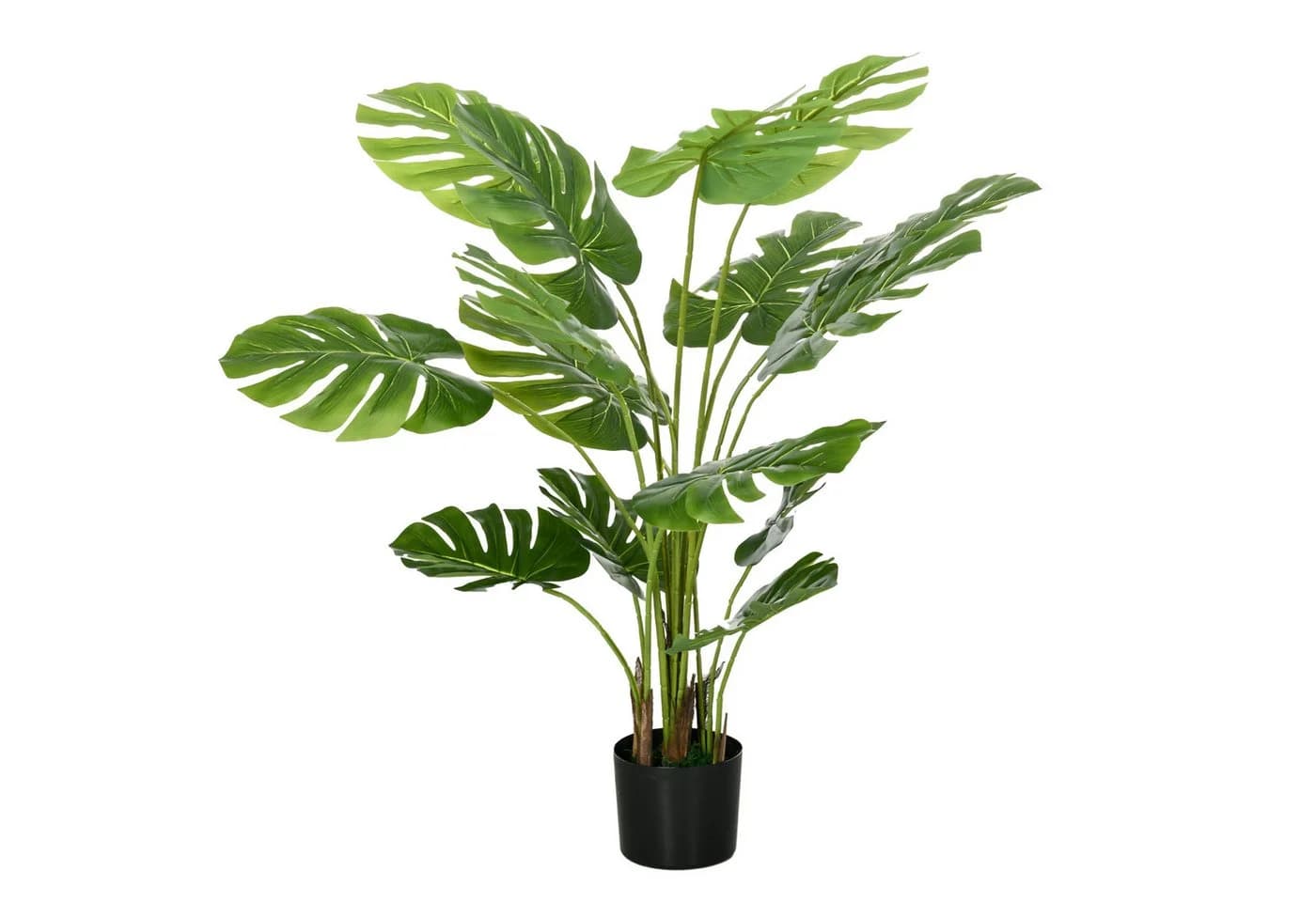 furnicato Kunstpflanze Monstera Deliciosa Grün Schwarz - Bild 2