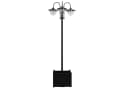 furnicato Gartenleuchte Solar Laterne Stehleuchte 189 cm Schwarz Bild 2