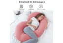 CALIYO Seitenschläferkissen C-Form Stillkissen rosa-grau Bild 1