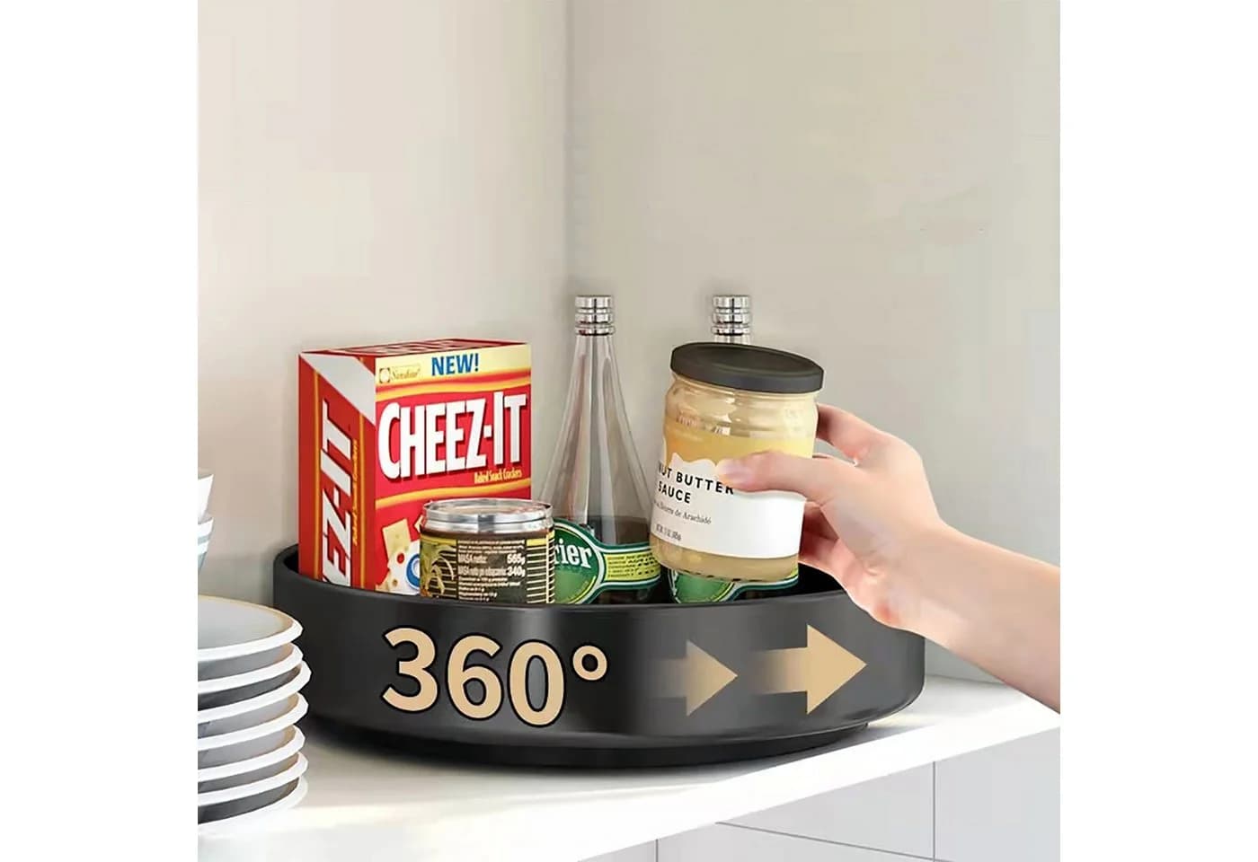 CALIYO Gewürzregal Edelstahl 360° Drehbar - Bild 3