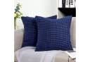 TAN.TOMI Kissenbezug Kord Uni Blau 2er Set Bild 2