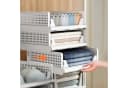 CALIYO Aufbewahrungsbox 4er Schubladenbox Stapelbare Kleiderschrank Organizer Faltbaren Regal Bild 4