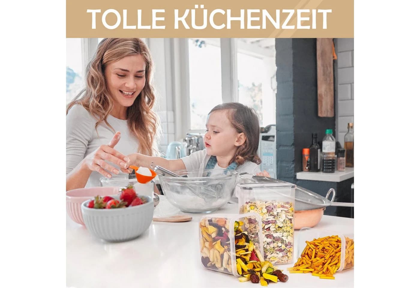 CALIYO Vorratsdosen-Set 16-tlg. Transparent PP BPA-frei