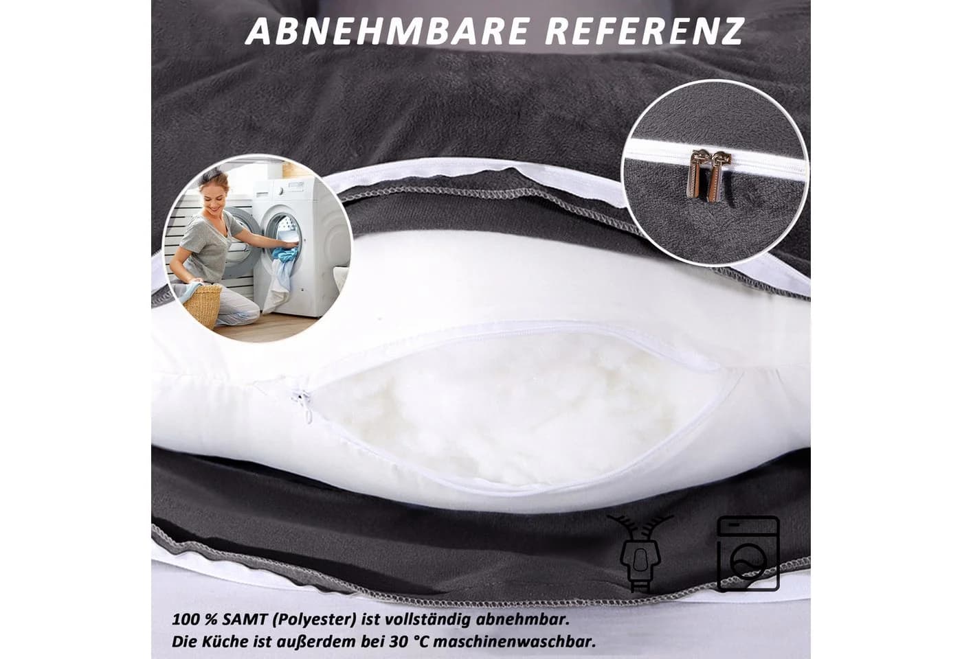 CALIYO Seitenschläferkissen Stillkissen U-förmig Schwangerschaftskissen - Bild 3