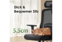 CALIYO Bürostuhl Ergonomisch Schreibtischstuhl Klappbare Armlehnen Wippe Bild 3