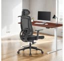 CALIYO Bürostuhl Ergonomisch Verstellbar Schwarz Bild 1