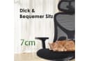 CALIYO Bürostuhl Ergonomisch Verstellbar Schwarz Bild 3