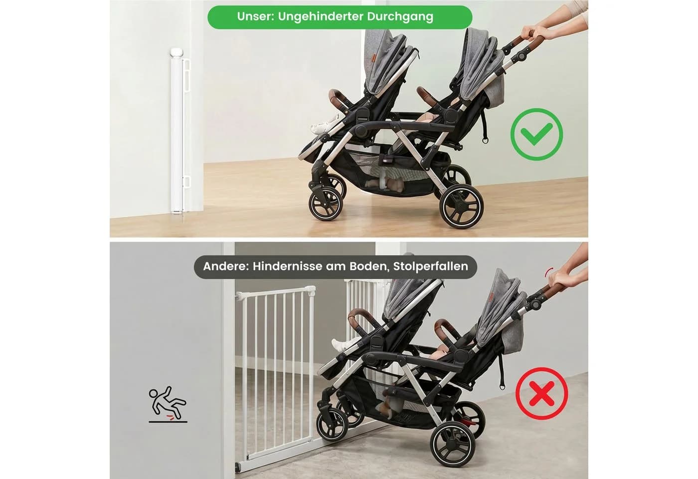DAITORE Türschutzgitter Ausziehbar Weiss - Bild 4