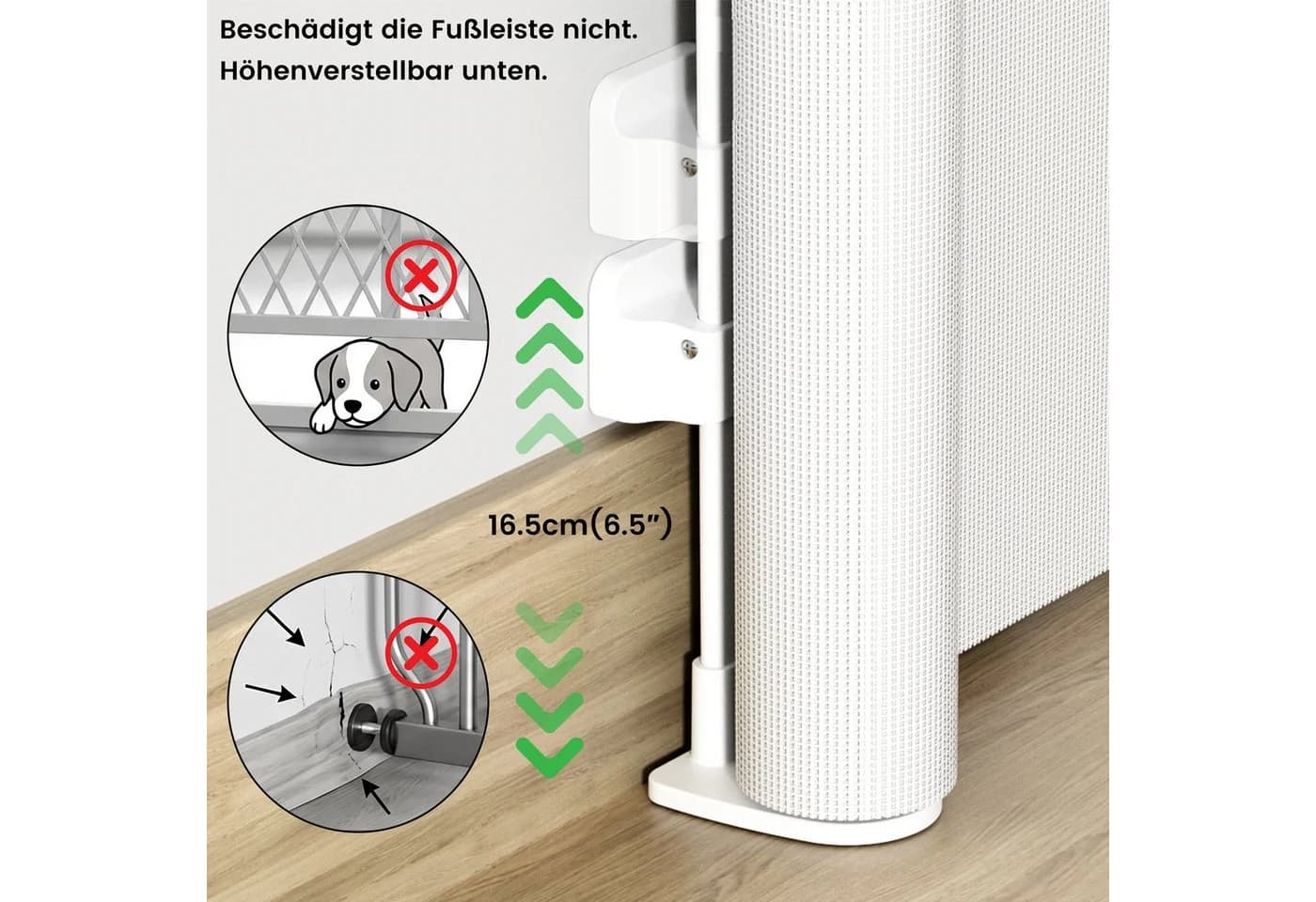 DAITORE Türschutzgitter Ausziehbar Weiss - Bild 5