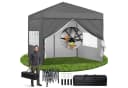DAITORE Faltpavillon 3x3 m Grau Höhenverstellbar mit 4 Seitenteilen Bild 2